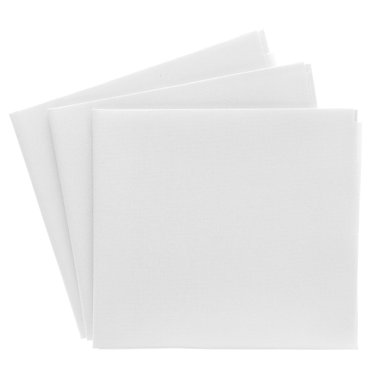 Essentials By Leisure Arts Aida Cloth, 14 Count, White, 3pc, Bulk, Cross Stitch Fabric, Embroidery Fabric, Cross Stitch Supplies For Crafting, Stitching, And Sewing Projects 30X36